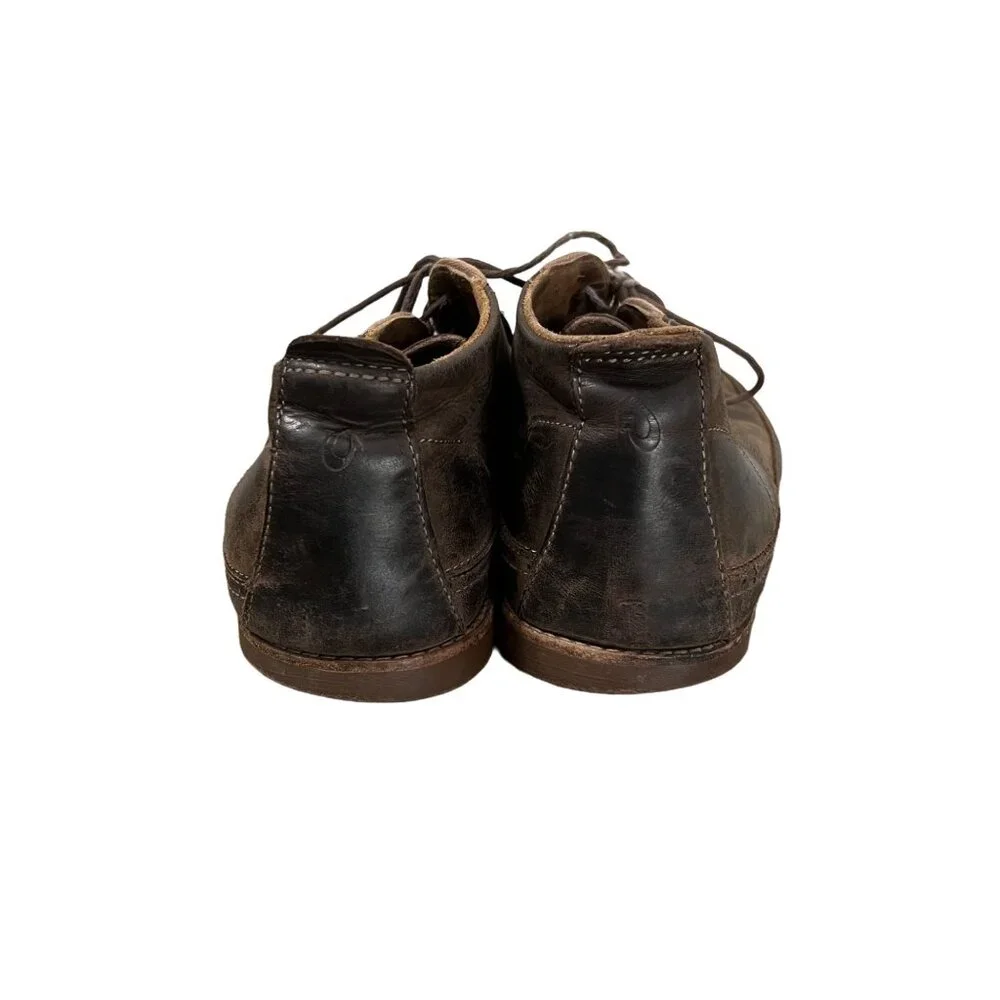 Olukai Mens Dark Brown Leather Honolulu Chukka Boots Lace Up Size 11